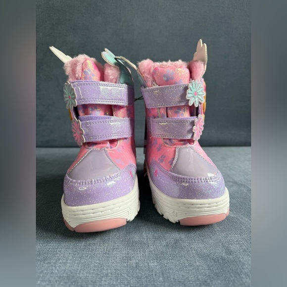 Paw Patrol Sky Light Up Snow Boots Toddler Girls SZ 11 Pink Velcro Closure Warm - Picture 2 of 8